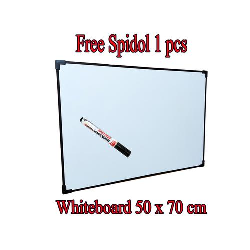 Foto Produk Papan Tulis 50 x 70 cm Whiteboard dari toko ozhon(alat tulis )