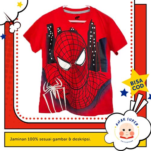 Foto Produk Kaos Anak Laki-Laki Lengan Pendek Motif Spiderman Face 1 - 10 - 1-2 Tahun dari Anak Super