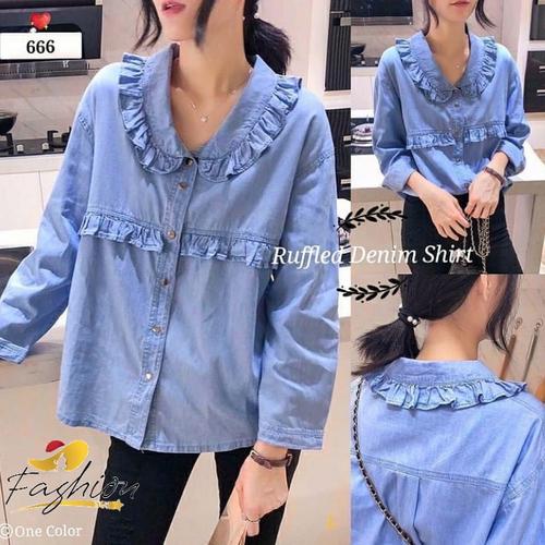 Jual BLOUSE PAKAIAN WANITA RUFFLED 