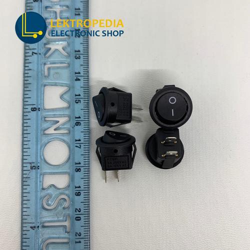 Jual Saklar On-Off 2 Pin Bulat Mini Hitam 2pin 2p Switch Kecil On Off ...