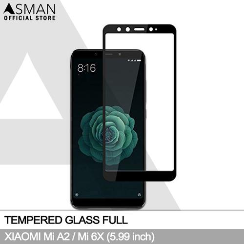 Gambar Tempered Glass Full Xiaomi Mi A2 / Mi 6X | Anti Gores Kaca - Hitam - Hitam dari Asman official Kota Bekasi Tokopedia