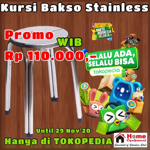 Foto Produk Kursi Bulat Bakso STAINLESS STEEL MURAH MERIAH... dari home_equipment