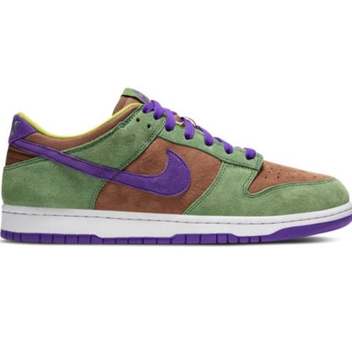 dunks purple and green