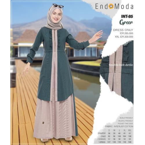 Foto Produk GAMIS MUSLIMAH ENDOMODA INT 85 GREEN - S dari assalam busana