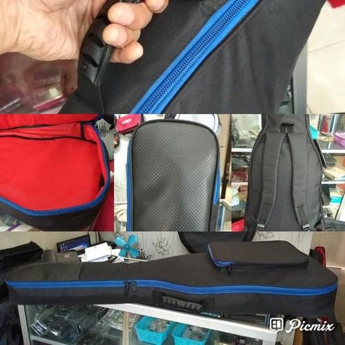 Foto Produk Tas gitar / softcase gitar elektrik hitam garis biru - Hitam dari DELAPAN MUSIK