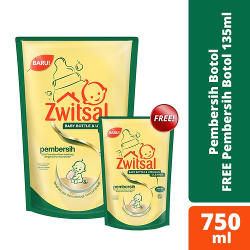 Foto Produk Zwitsal Baby Bottle Cleaner 750Ml free 135ml dari Unilever Official Store