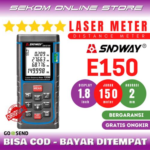 Foto Produk SNDWAY Meteran Laser Digital Distance 150 Meter SW-E150 dari SEKOM ONLINE STORE