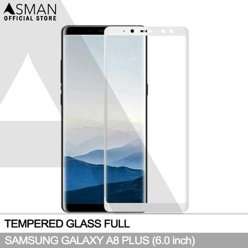 Gambar Tempered Glass Full Samsung Galaxy A8 Plus | Anti Gores Kaca - Hitam - Putih dari Asman official Kota Bekasi Tokopedia