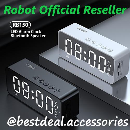 Gambar Robot RB150 LED Alarm Clock Bluetooth Speaker Portable with FM Radio - Hitam dari Bestdeal Accessories Jakarta Pusat Tokopedia