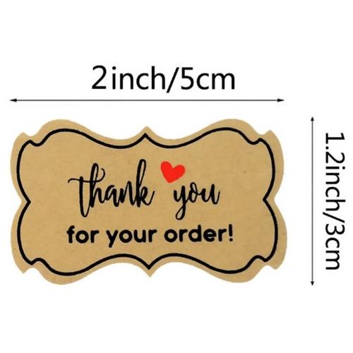Jual D 3 cm Sticker Label / Paper Tag Thank You For Your Order Kotak ...