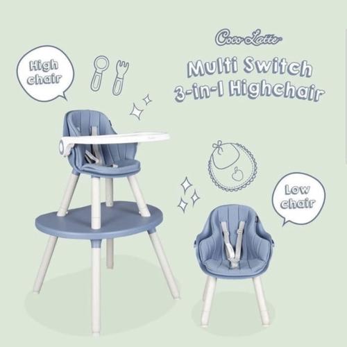 Foto Produk High Chair Cocolatte CL UR 2308 MULTI SWITCH 3 In 1 Kursi Makan Anak - Blue dari Baby_World