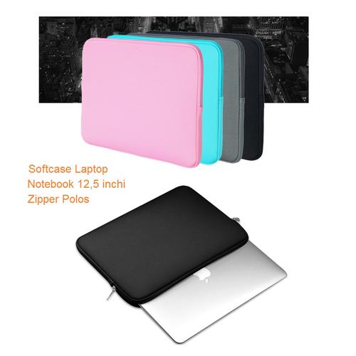 Gambar SCL12 Softcase Laptop Notebook 12,5 inchi Zipper Polos - pink dari Dneo Store Jakarta Barat Tokopedia