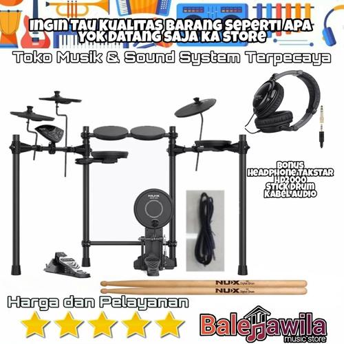 Foto Produk Drum Elektrik Electric Drum Set Nux DM 1X New NUX DM1X Bonus Headphone dari TIPTOP MUSIK&SOUNDSYSTEM