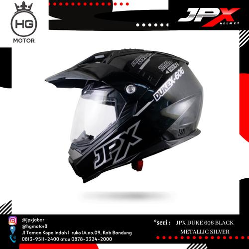 Gambar HELM FULL FACE JPX DUKE 606 HITAM BLACK METALLIC GLOSS MURAH dari HG MOTOR Kab. Bandung Tokopedia