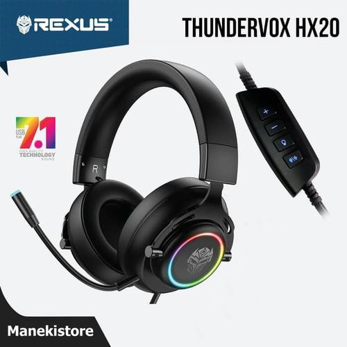 Foto Produk Rexus HX20 Thundervox Stream Headset Gaming 7.1 Surround - Hitam dari manekistore