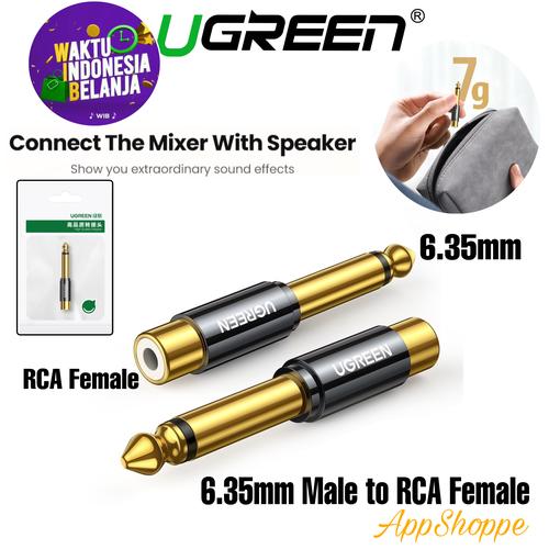 Jual Ugreen 6.35mm Male to RCA Female 
