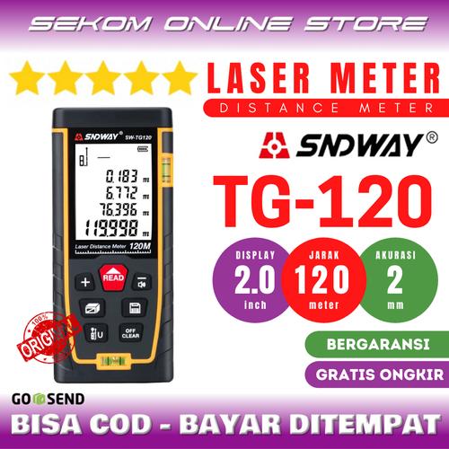 Foto Produk SNDWAY Meteran Laser Digital Distance 120 Meter SW-TG120 dari SEKOM ONLINE STORE