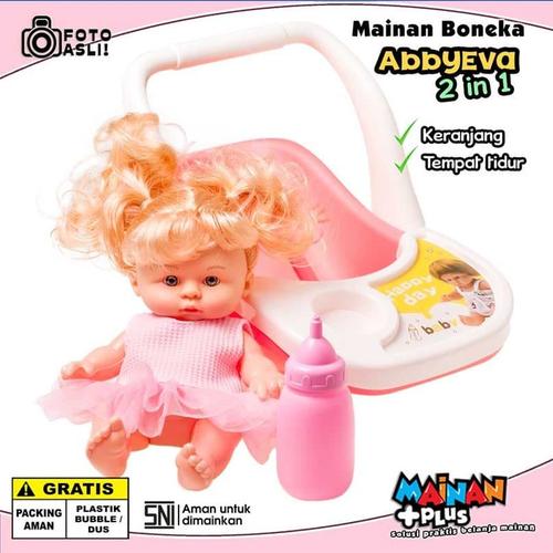 Foto Produk Mainan Anak Perempuan Boneka Abbyeva 2 in 1 Keranjang Tempat Tidur SNI dari MainanPlus