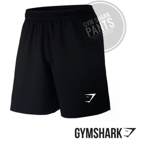 Foto Produk celana pendek sports pria / celana olahraga futsal gym running - HITAM SHARK dari rd_colections