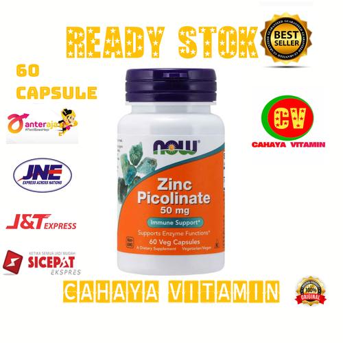 Foto Produk now foods zinc picolinate 50 mg isi 60 capsule dari Cahaya Vitamin