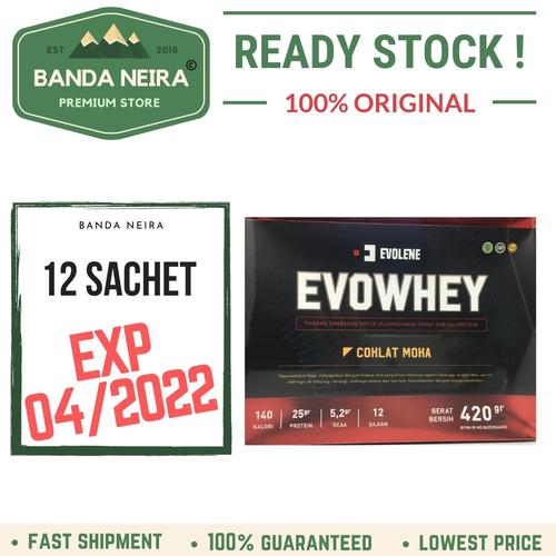 Foto Produk Evolene EvoWhey Evo Whey Protein - CHOCOLATE, 228 GRAM dari Banda Neira Store