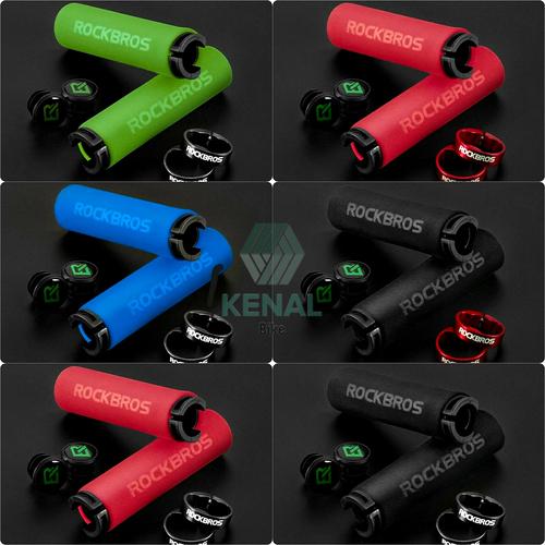Foto Produk Handle Grip Handlegrip ROCKBROS Spons Sponge dengan Lock - Hitam - Hitam dari Kenal-Bike