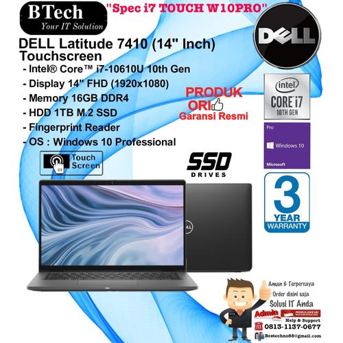 DELL Latitude 7410 Intel Core i7-10610U/16GB/1TB SSD/TOUCH/WIN10PRO di  Bestechno88 Tokopedia