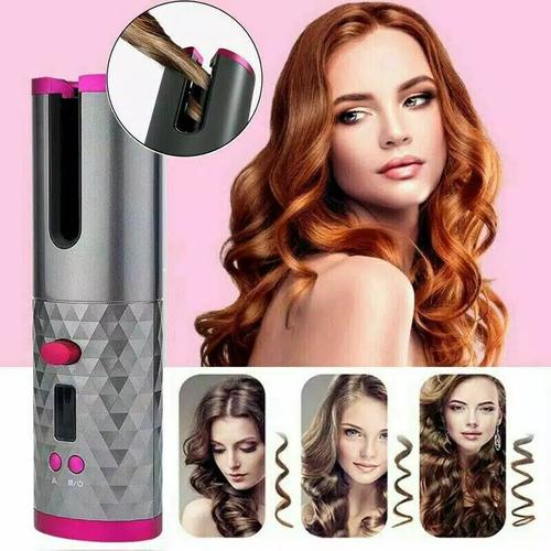 Foto Produk cordless automatic hair curler catok portable keriting tanpa kabel - Hitam dari Navy Shops