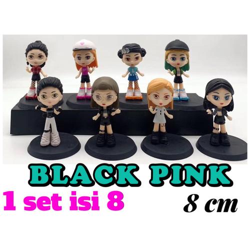 Foto Produk Action Figure Korea K-Pop BlackPink Black Pink Set isi 8 pcs dari Radabab