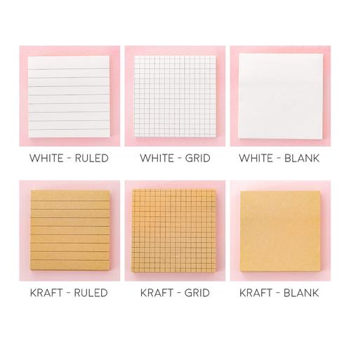 Gambar Kraft or White Paper Mini Memopad - Kertas Catatan - Memopad - WHITE GRID dari Pinkabulous Kota Tangerang Selatan Tokopedia