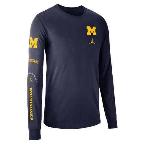 Kaos Air Jordan Michigan Wolverine LS 