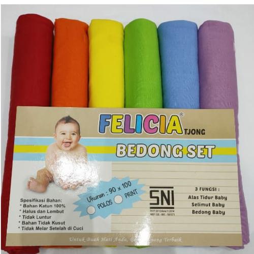 Foto Produk Bedong Bayi Polos / Rainbow FeliciaTjong isi 6 uk 90 x 100 cm - Tua dari Heartbaby38