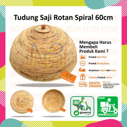 Foto Produk Tudung Saji Penutup Makan Rotan Kulit Unik dari Berkah Jaya Rattan