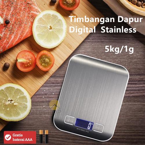 Foto Produk Timbangan Dapur Kue Digital Stainless 5 Kg /0.1G dari MTEshop