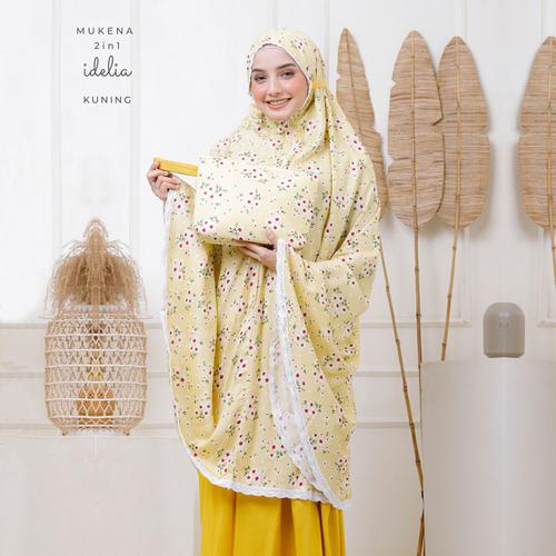 Foto Produk Mukena Dewasa Rayon 2in1 Idelia - Kuning dari Beli Mukena