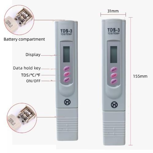 Foto Produk TDS Meter Alat Pengukur Kandungan Mineral pada Air untuk Hidroponik dari Click-n-Pay