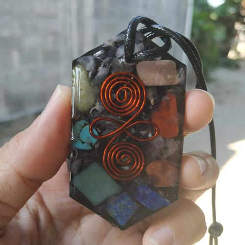 Foto Produk KALUNG KESEHATAN ORGONITE BALANCING EMF PROTECTION UKURAN MEDIUM BLACK dari Orgonite Pedia