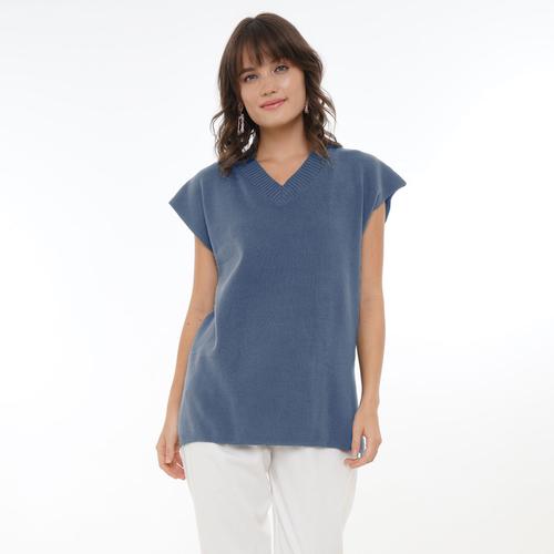 Foto Produk Aubrey Knit Blouse Beatrice Clothing - Blouse Wanita - Denim dari Beatrice Clothing