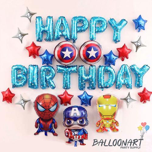 Foto Produk Avengers Birthday Set/Dekorasi Ulang Tahun/Balon Karakter/Balon Foil dari BalloonArt Party Supply