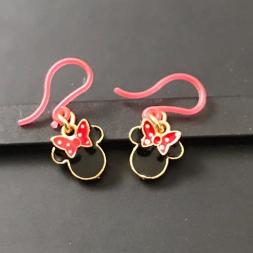 Foto Produk Anting Anak Minnie Mouse Black head Red Bow Mini kait plastik merah dari Rita Handycraft