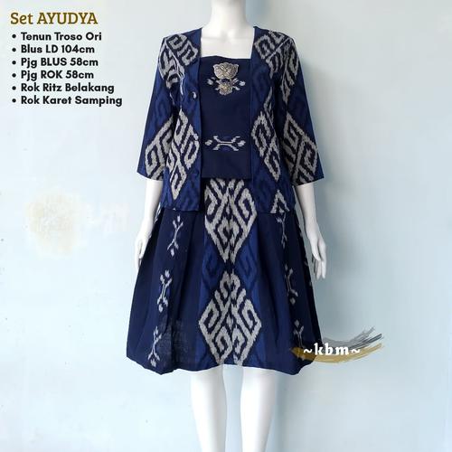 Foto Produk baju batik etnik set stelan rok blouse tenun dari Batik Sri