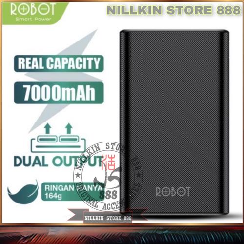 Foto Produk POWERBANK ROBOT RT7500 7000MAH 2 USB TYPE C CHARGER SLIM POWER BANK PB dari Nillkin Store 888