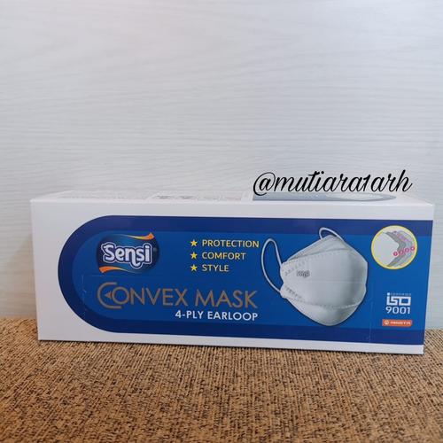 Foto Produk MASKER SENSI CONVEX 4 PLY EARLOOP ISI 20 (PUTIH) MIRIP SENSI DUCKBILL dari MUTIARA 1 ARH