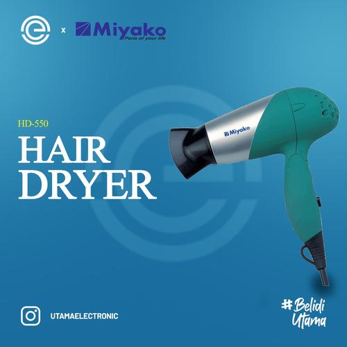 Gambar MIYAKO Mini Hair Dryer HD550 - Biru dari UTAMA_ELECTRONIC Jakarta Pusat Tokopedia