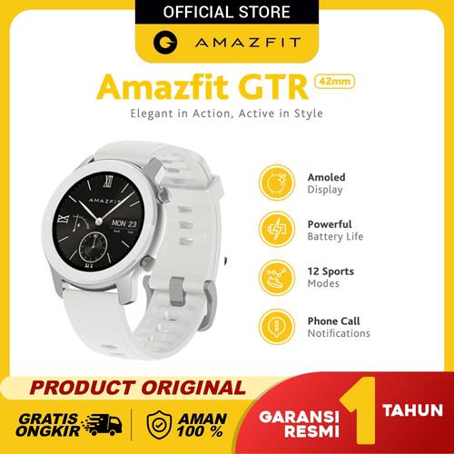Foto Produk Amazfit GTR 42mm Smartwatch International Version Garansi Resmi - Moonlight White dari Amazfit Official
