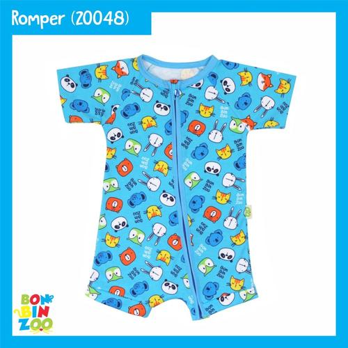 Gambar BONBINZOO ROMPER ISI 1 PCS - ANIMALS BLUE, 0-3 Bulan dari Fany Baby Mart Jakarta Selatan Tokopedia