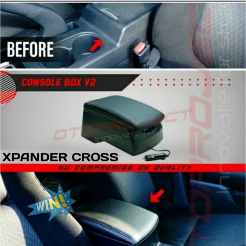 Foto Produk Console Box Xpander Cross Armrest Konsol USB Consule Hitam Otoproject dari win jaya mtr