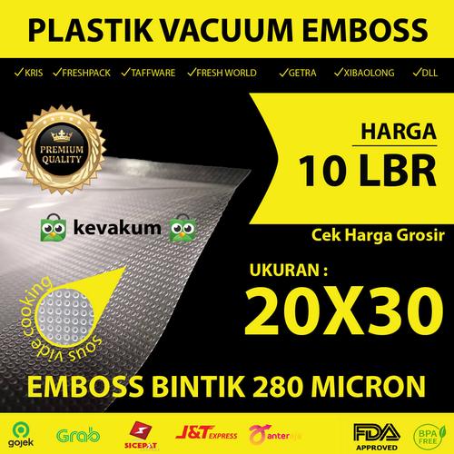 Foto Produk Plastik Vacuum Embos 20x30 Plastic Bag Embossed Vacuum Emboss Dot dari KEVAKUM - Kemasan Vakum