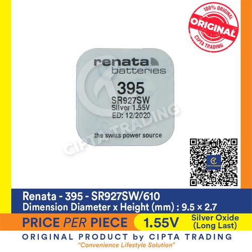 Foto Produk Button Cell - Renata - 395 (SR927SW) dari Cipta Trading