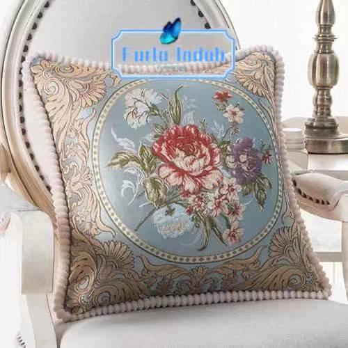 Foto Produk sarung bantal sofa mewah import 45×45CM - Biru dari Furla Indah